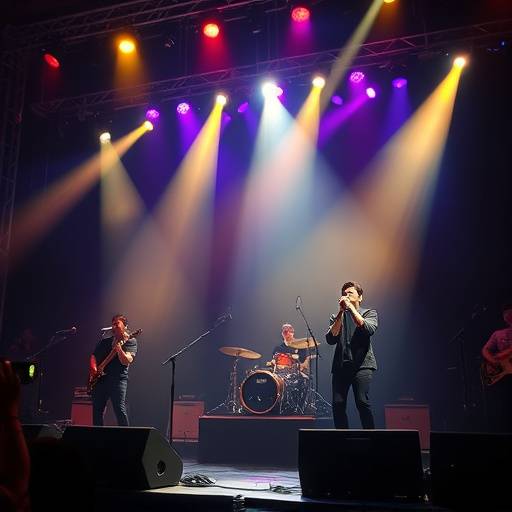 Band performing live on stage